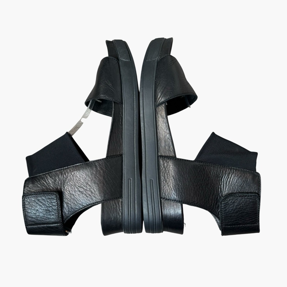 Eileen Fisher Shoes Womens Size 9 Black Leather Mesh Spree Sport Sandals - Picture 4 of 6